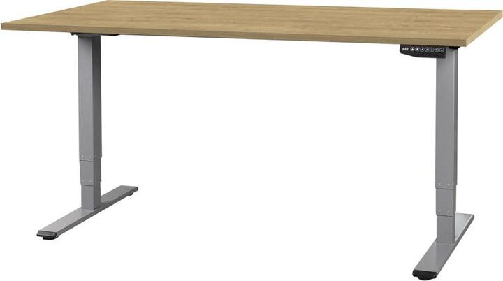 Produktbild Contini höhenverstellbarer Bürotisch 180 x 80 cm Eichedekor / Gestell dunkelgrau (180 x 80 cm)