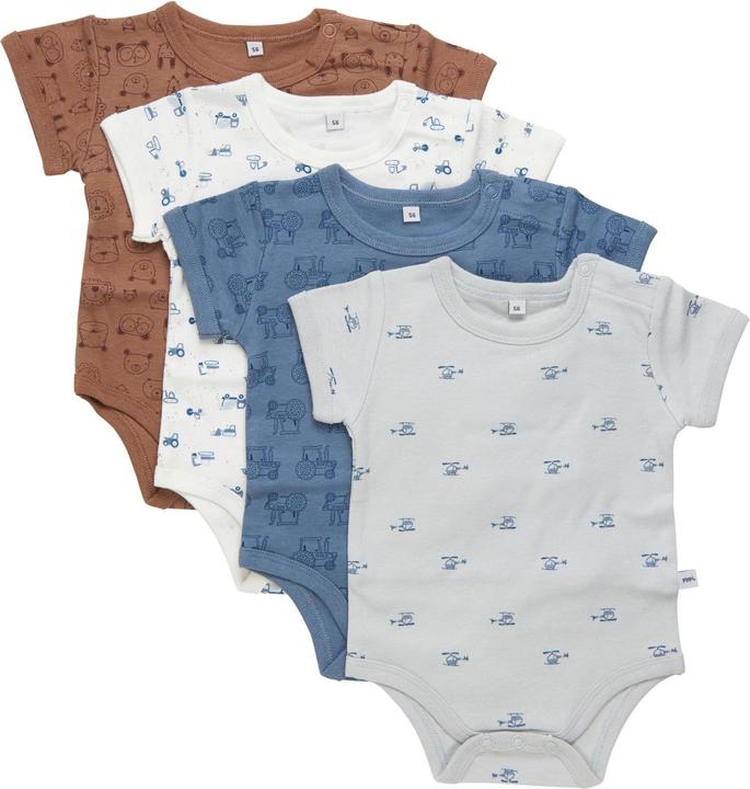 Pippi Kurzarm-Body 4er Set Blue Mirage Gr. 104 (104)