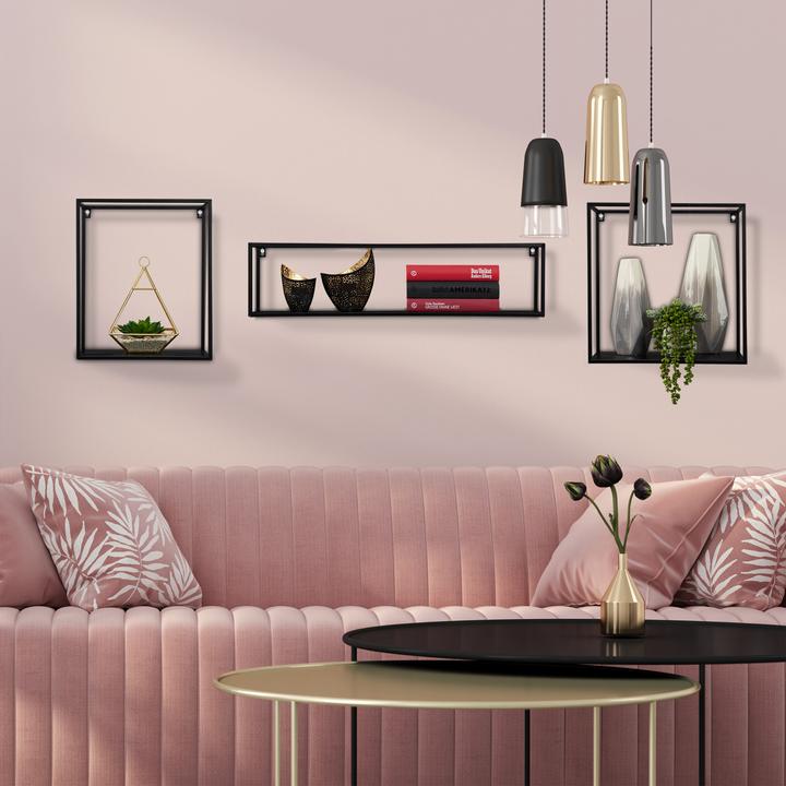 Actual product image Relaxdays Wall Shelf, 3 Pieces (65 x 15 x 16 cm)