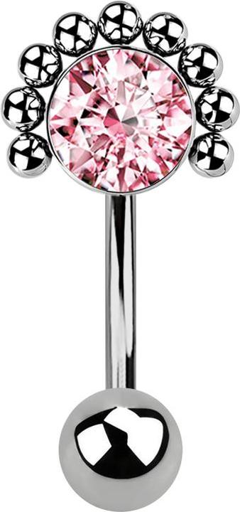 Actual product image Star Piercing Saddle Rose Gold Shield Zig Zag Fountain (without brass, Titanium G23)