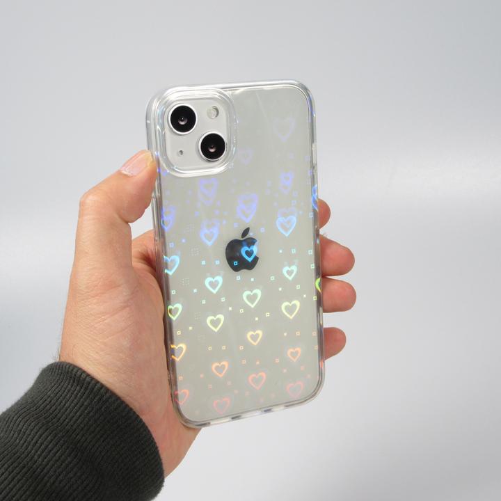 Actual product image PhoneLook Envelope iridescent hearts animation effect (Apple iPhone 13)