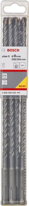Actual product image Bosch Professional Zubehör Hammer drill SDS plus-5, 8 x 200 x 265 mm, pack of 10 (8 mm)