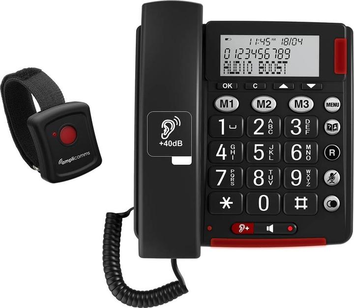 Produktbild amplicom ms BigTel 50 Alarm Plus DE/FR Analog Telefon dark grey