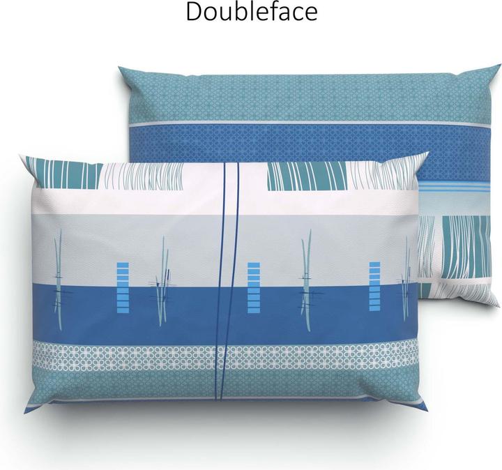 Actual product image Lotus Bettwaren Bed linen jersey Amalfi blue (Pillowcase, 65 x 100 cm)