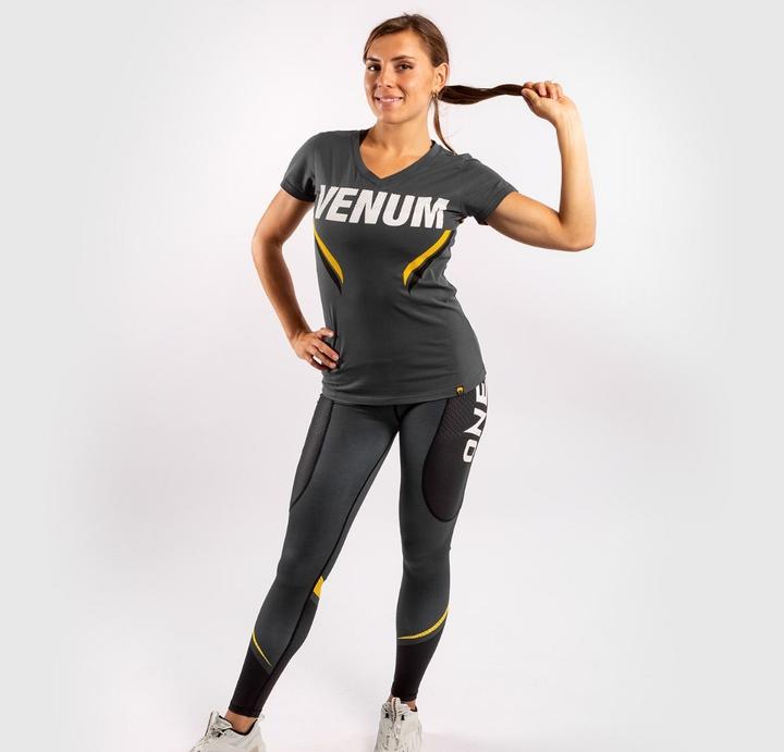 Actual product image Venum ONE FC Impact T-shirt - for women - Grey/Yellow (M)