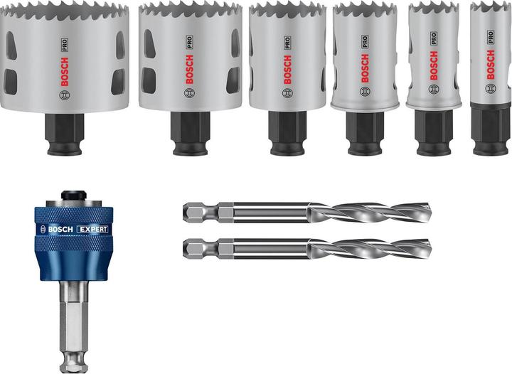 Produktbild Bosch Professional Zubehör PRO Multi Material PC Plus Lochsägen-Set, 9-tlg. (32Millimeter, 38 Millimeter, 64 Millimeter, 51 Millimeter, 25 Millimeter, 20 Millimeter)