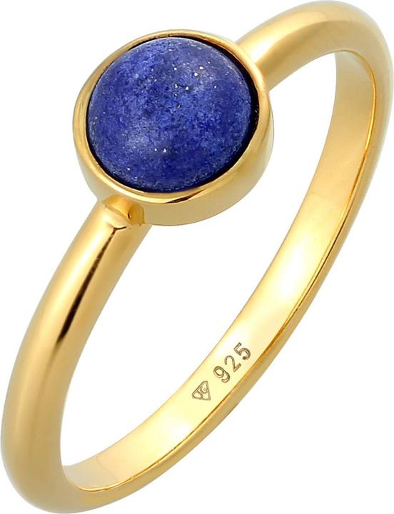 Produktbild Elli PREMIUM Ring Lapis Lazuli Edelstein Solitär 925 Silber (56, 925 Silber)