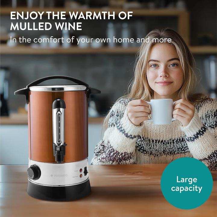 Immagine prodotto Navaris Erogatore di acqua calda in acciaio inox Gluehweinkocher (6.80 l)