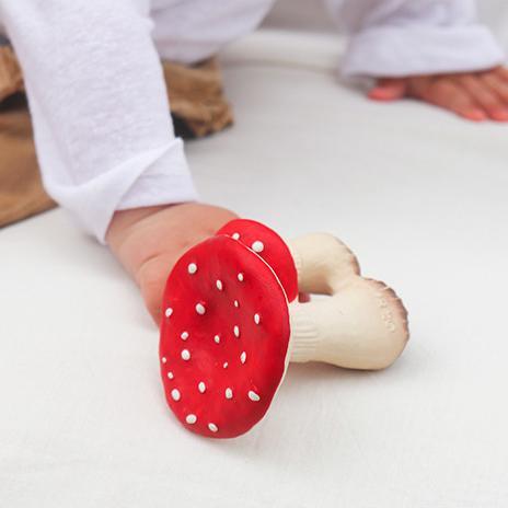 Actual product image Oli and Carol Oli&Carol Spot the Mushroom Teether Bite Ring