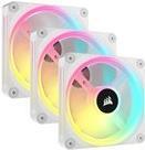 Productafbeelding Corsair iCUE LINK QX120 RGB 120 mm PWM ventilator (wit, starterkit) (120 mm, 3 x)