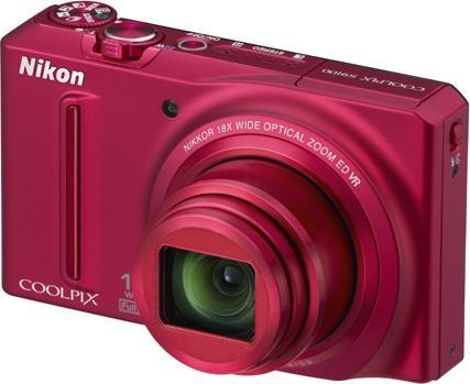 Produktbild Nikon Coolpix S9100, 12MP, 18x Zoom, FullHD-Movies, Rot (1/2,3'')