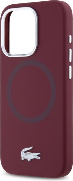 Produktbild Lacoste LCHMP15LSMAR iPhone 15 Pro 6.1" bordeaux hardcase Silicone Croco Logo MagSafe (Apple iPhone 15 Pro)