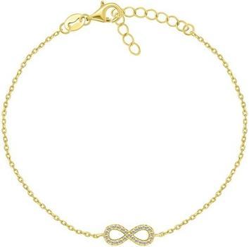 Image du produit Brilio Silver - Bracelet en argent plaqué or avec zircons Infinity BR42Y