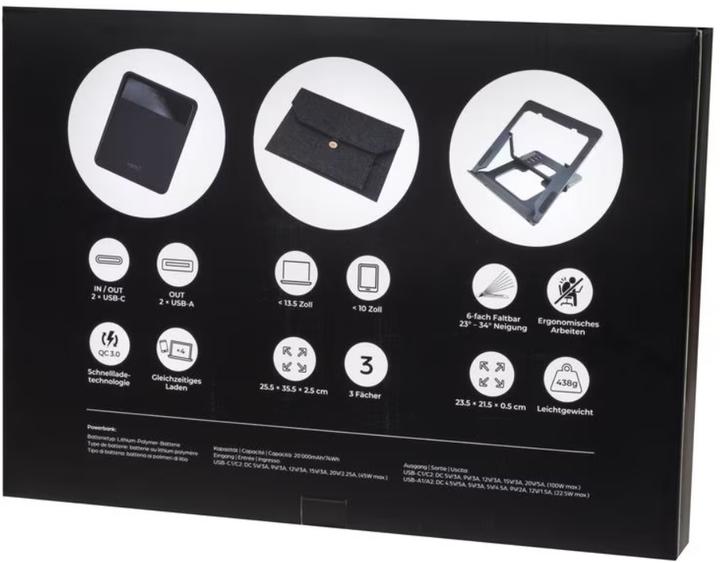 Actual product image Onit Powerbank Set Pro Slim 20000 mAh PD, battery type (20000 mAh, 100 W, 74 Wh)