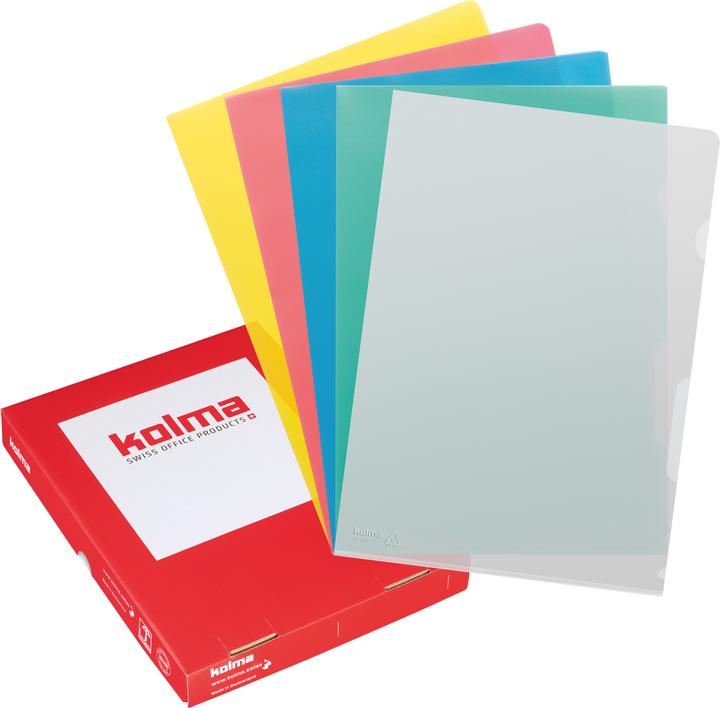 Kolma Sichtmappe A4 genarbt superstrong sortiert (A4, 100 x)