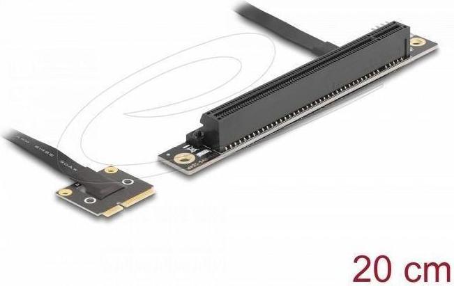 Produktbild Delock Adapter Mini PCIe Stecker zu PCIe 3.0 x16 Slot 90° ge