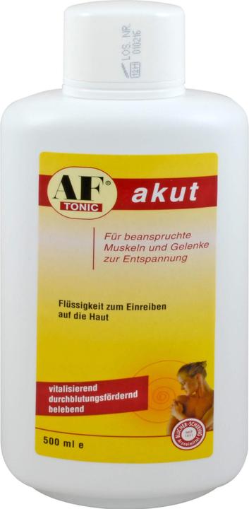 Actual product image Blücher-Schering AF TONIC akut solution for stressed muscles and joints for relaxation, 500 ml solution (1 x, 500 ml)