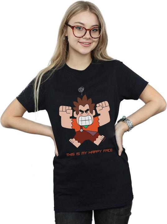 Immagine prodotto Disney Wreck It Ralph Happy Face Maglietta Ampia Donna (3XL)