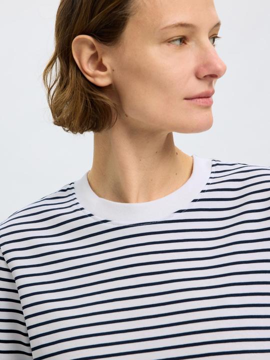 Actual product image Selected Femme Slfessential Ss Striped Boxy Tee Noos (XS)