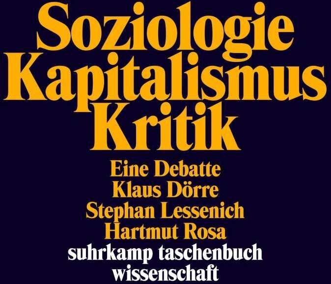 Actual product image Soziologie - Kapitalismus - Kritik (German, Hartmut Rosa, 2009)