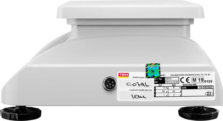 Produktbild TEM Tischwaage geeicht LCD Digitalwaage Kontrollwaage Ladenwaage Marktwaage 6 kg/2 g