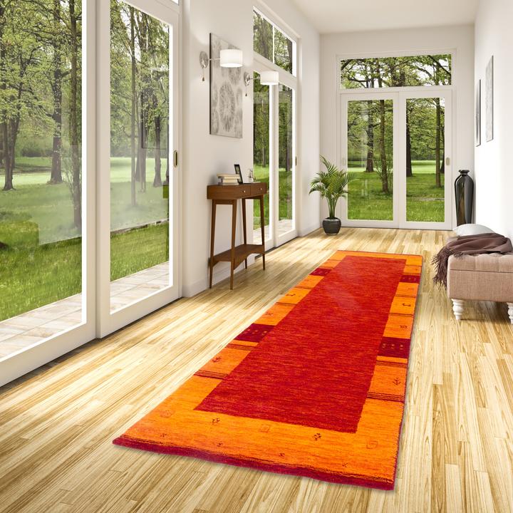 Produktbild Pergamon Natur Wolle Teppich Gabbeh Esta Läufer (70 x 300 Zentimeter)