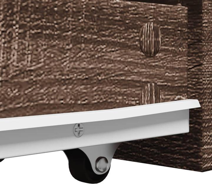 Immagine prodotto VidaXL Armadietto da bagno Armadietto alto Armadietto intermedio Rotelle strette Aspetto rovere marrone (22 x 41 x 135 cm)