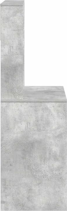 Image du produit VidaXL Bureau avec étagère gris béton 100x45x140 cm Bois composite Bureau (100 x 45 x 140 cm)