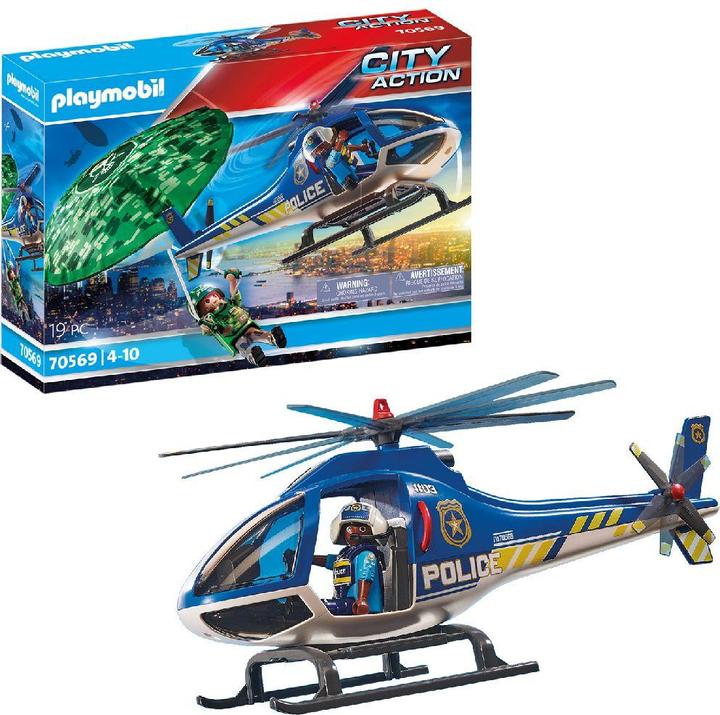 Actual product image Playmobil Police helicopter: parachute chase (70569, Playmobil City Life)