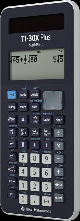 Actual product image TI 30X Plus MathPrint (Solar cells, Batteries)