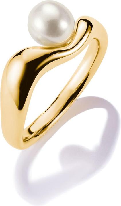 Immagine prodotto Thomas Sabo Ring mit Perle Natural Beauty vergoldet (54, 925 Argento)