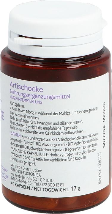 Nährwerte und Zutaten Arkopharma Arkocaps (40 Stück, Kapseln, 40 g)