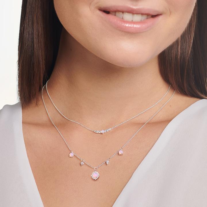 Produktbild Thomas Sabo Kette Vintage Opal-Imitation rosa schimmernd (925er Silber, 40 - 45 cm)