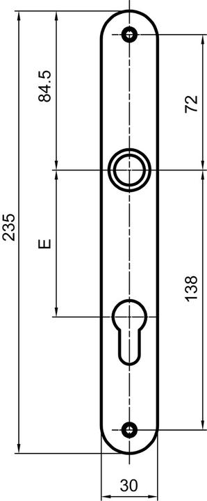 Actual product image Glutz Interior door signs glide 5345-30 extra narrow (Door plate set)
