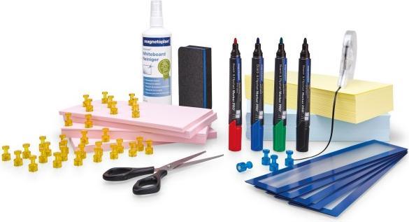 Magnetoplan SCRUM BOARD - Tableau blanc XL-Set (180 x 120 cm)