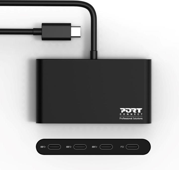 Image du produit Port Designs USB HUB TYPE C - 4 PORTS TYPE C - PD 100W (USB-C, 5 Ports)