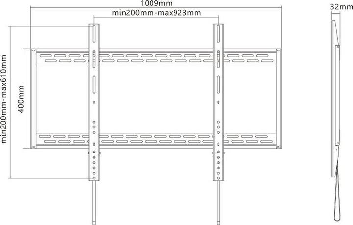Image du produit Xantron Strongline-900 (Mur, 100", 100 kg)