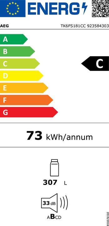 Energy Label AEG TK6FS181CC 923584303 (307 l)