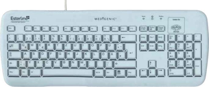 Produktbild Medigenic Tastatur Essential USB & PS2 Medical Safety german (DE, Kabelgebunden)