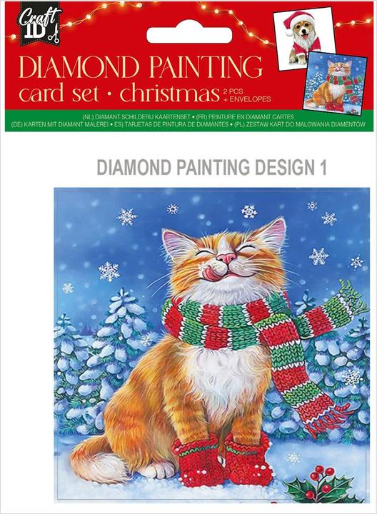 Produktbild Grafix Machen Sie Ihre eigenen Weihnachtskarten mit Diamantmalerei, 2 Stück.