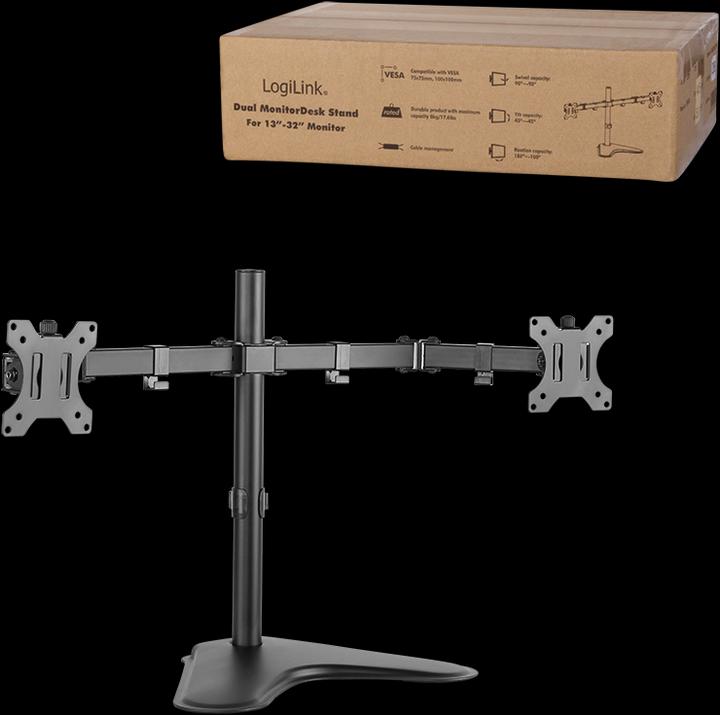 Actual product image LogiLink 2-fold monitor desk stand (Table, 32")