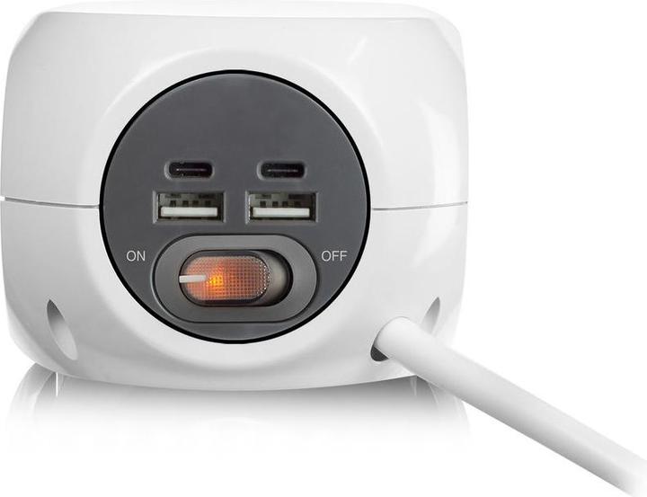 Actual product image Power Socket Cube (7 x, CEE 7/7, 1.50 m)