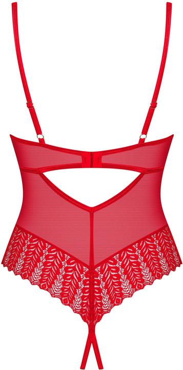 Actual product image Obsessive - Ingridia Crotchless Teddy - Red (M/L)