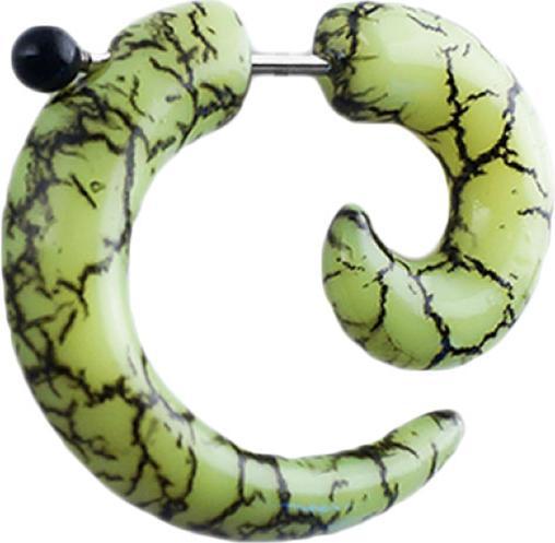 Immagine prodotto Star Piercing Spirale finta con motivo a marmo verde (Acrilico, senza ottone)