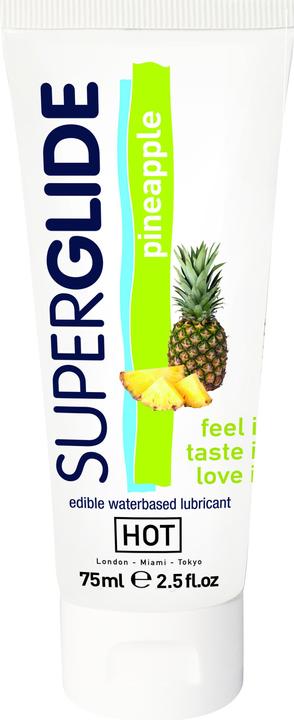 HOT Superglide lubrificante commestibile a base d'acqua all'ananas 75 ml (75 ml)