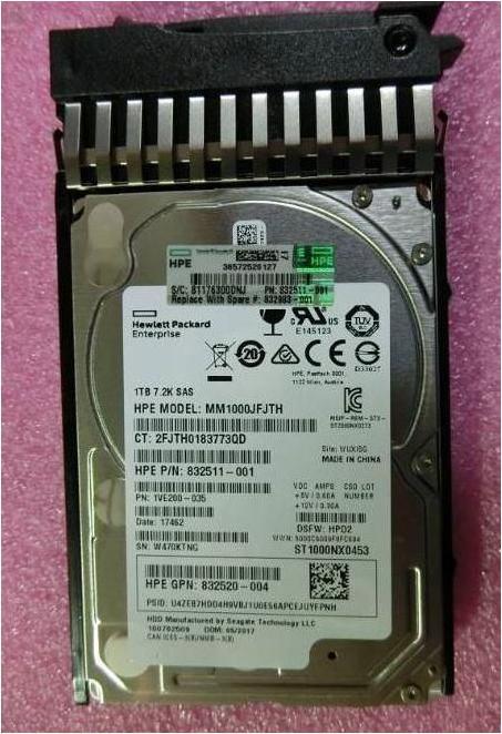 Actual product image HPE 1TB 12G SAS MDL 7.2K SFF (1 TB, 2.5", SMR)
