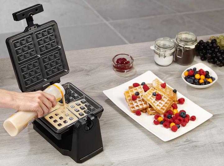 Produktbild Rosenstein & Söhne Drehbares Waffeleisen für eckige Belgische Waffeln