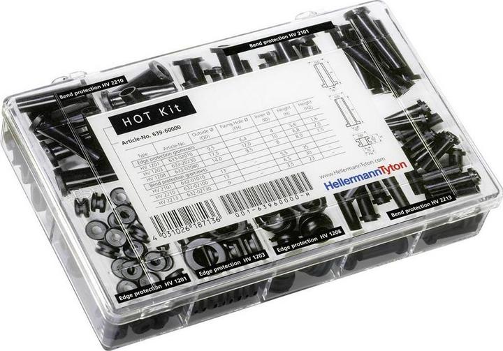 Produktbild HellermannTyton Knickschutztüllen-Set PVC HOTK (173 mm, 100 Stk.)