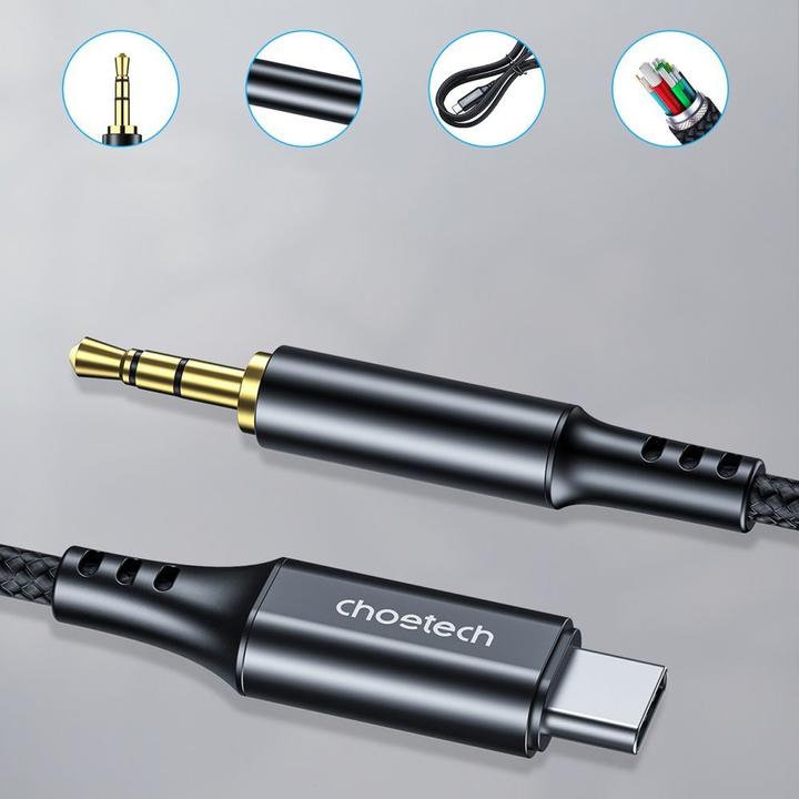 Image du produit Choetech Câble audio USB-C vers 3,5 mm dc (2 m, USB)
