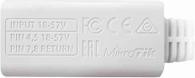 Actual product image MikroTik Gigabit passive PoE injector